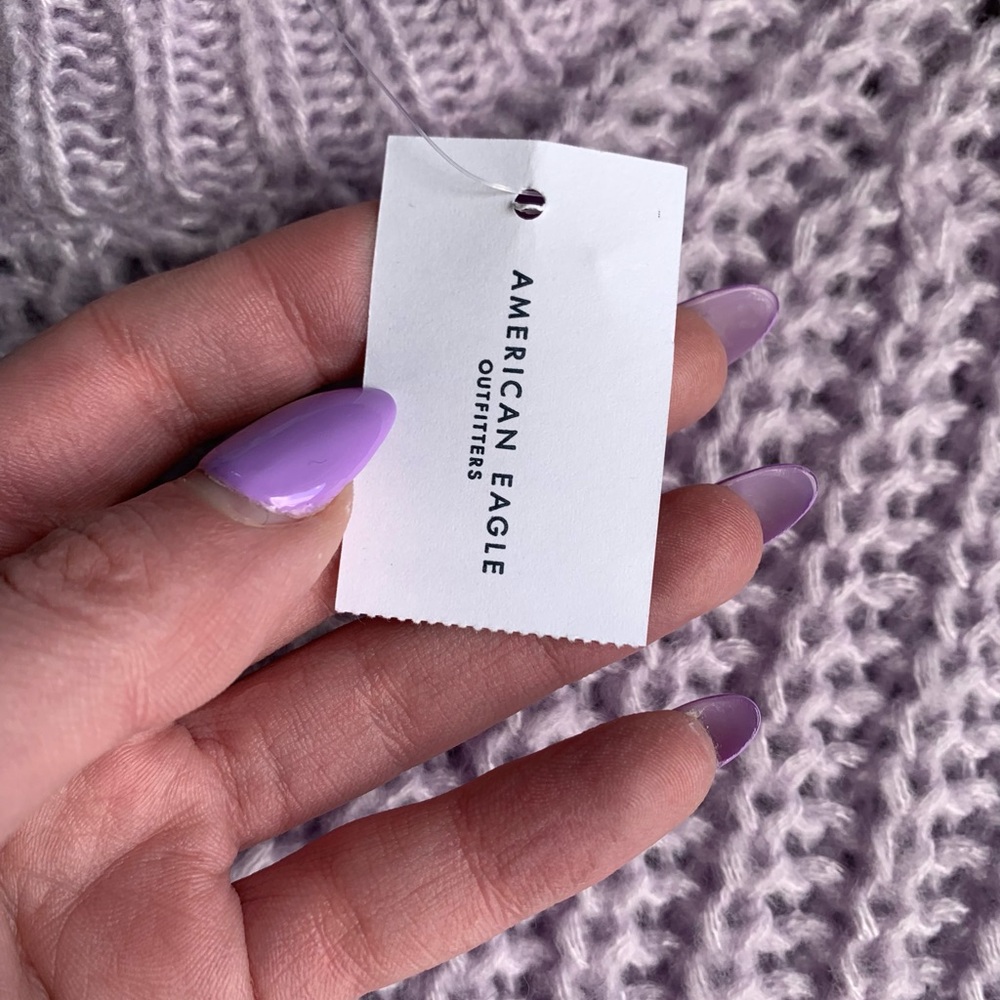 American Eagle Lilac Knit Pullover Sweater - Picture 5 of 12